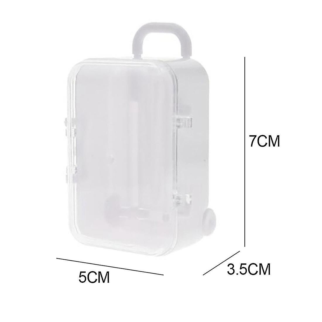 White Mini Roller Travel Suitcase Candy Box Personality Creative Wedding Candy Box Luggage Trolley