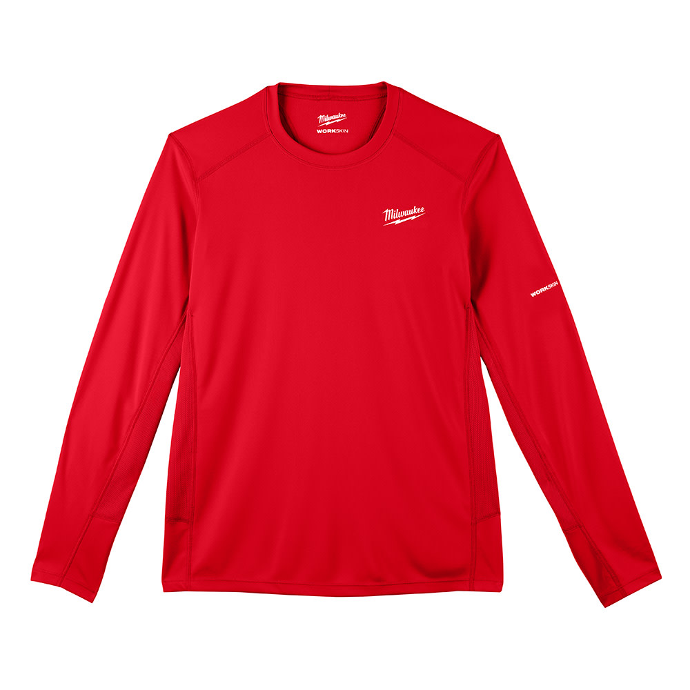 Milwaukee Workskin Lightweight Performance Shirt Long Sleeve Shirt Red Medium