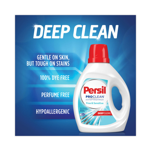 Persil ProClean Power-Liquid Sensitive Skin Laundry Detergent， 100 oz Bottle， 4/Carton (09451)