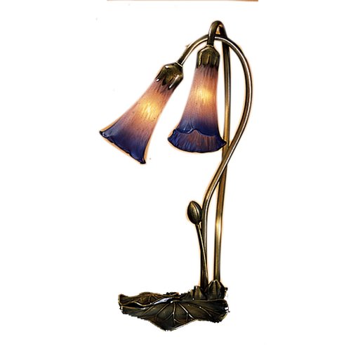 Meyda  13209 Stained Glass /  Desk Lamp from the Lilies Collection