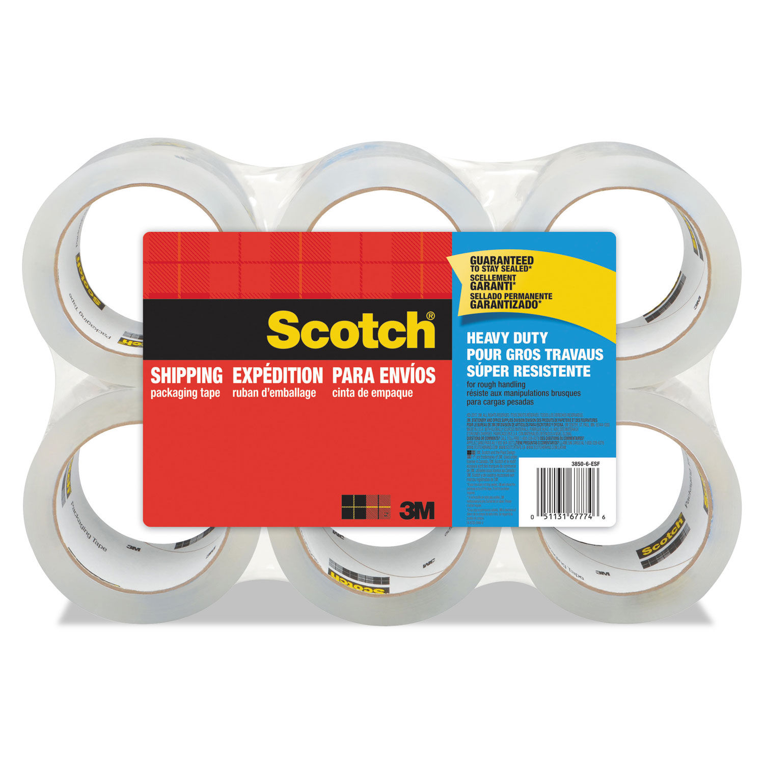 3850 Heavy-Duty Packaging Tape by Scotchandreg; MMM38506