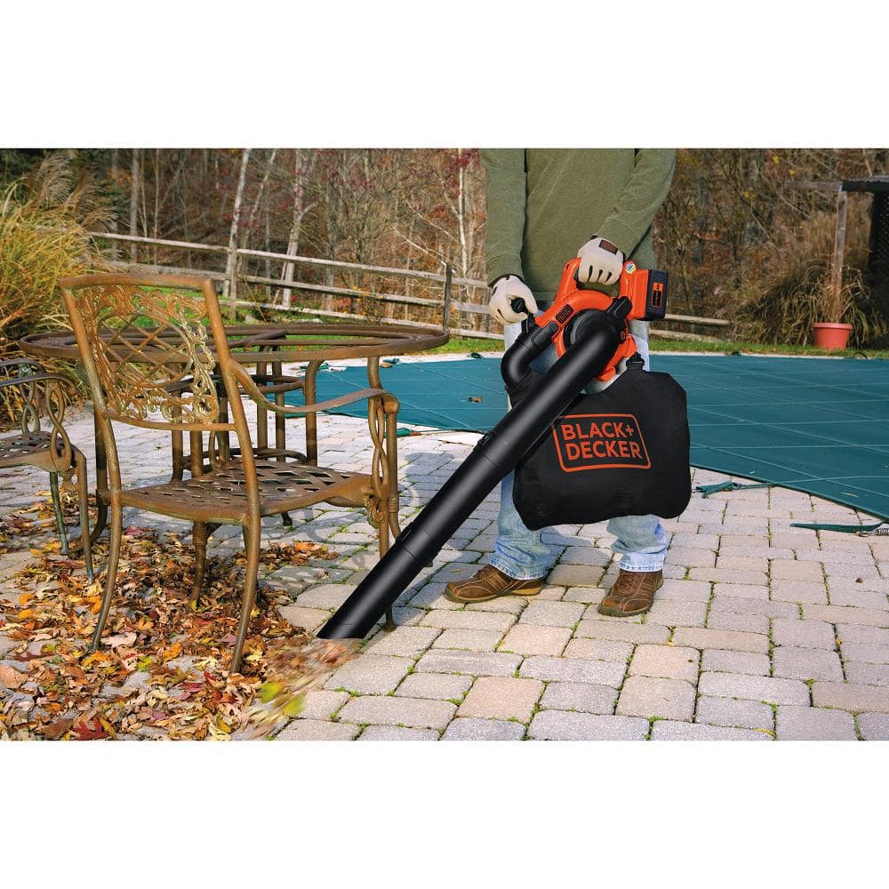 BLACK+DECKER 40V MAX 120 MPH 90 CFM Cordless Battery Powered Handheld Leaf Blower & Vacuum Kit with (1) 1.5Ah Battery & Charger LSWV36