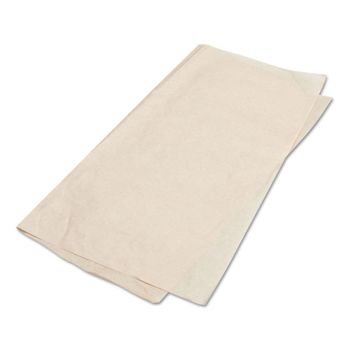 Bagcraft Ecocraft EcoCraft Grease-Resistant Paper Wraps and Liners | Natural， 15 x 16， 1000