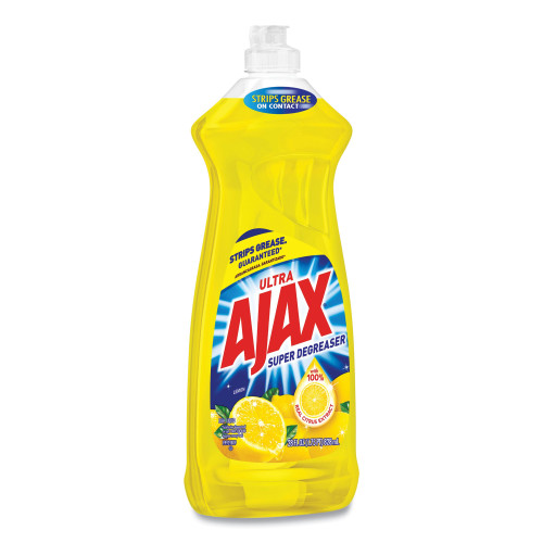 Ajax Dish Detergent， Lemon Scent， 28 oz Bottle， 9/Carton (44673)