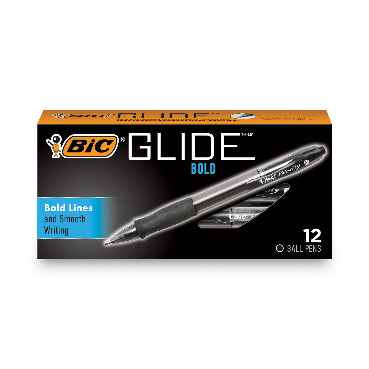 GLIDE Bold Ballpoint Pen by BICandreg; BICVLGB11BK