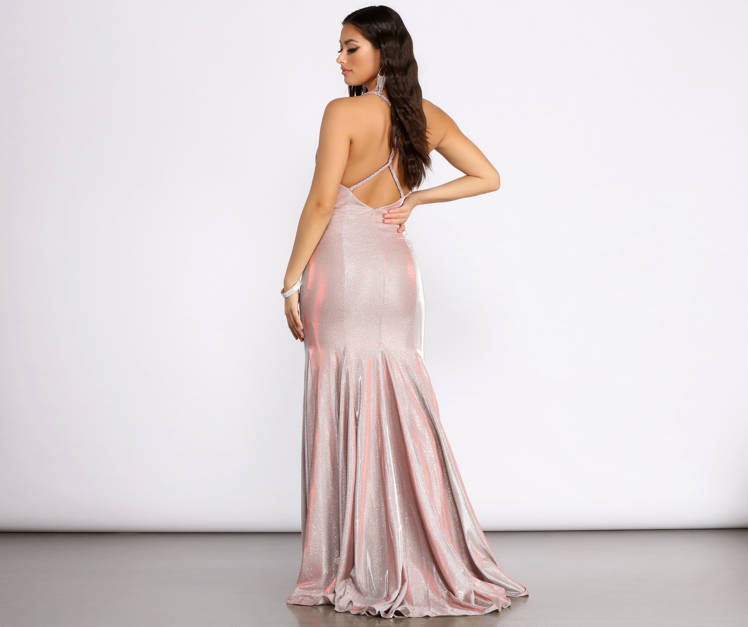 Evita Formal Glitter Mermaid Dress