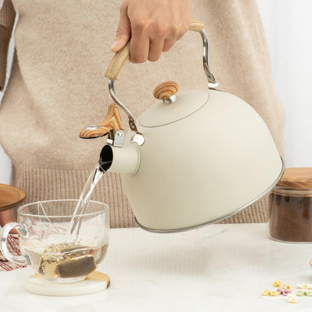 2.5L Portable Whistling Kettle Teapot Kitchen Hiking coffee and tea Pot Induction Cookers Kitchen Supplies
