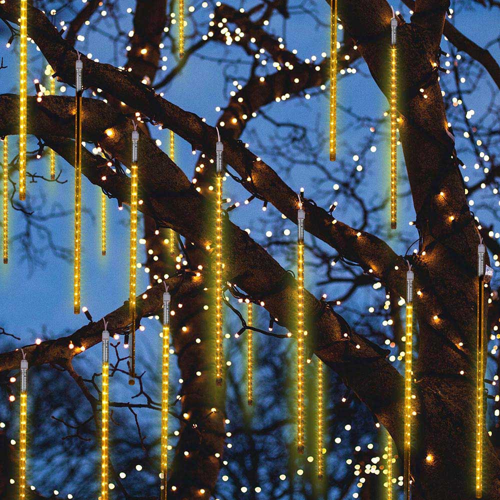 Yescom Christmas Lights Meteor Shower Lights Warm White 10Tubes 19