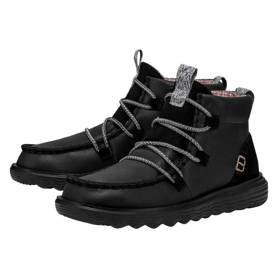 Reyes Boot Leather - Black/Black
