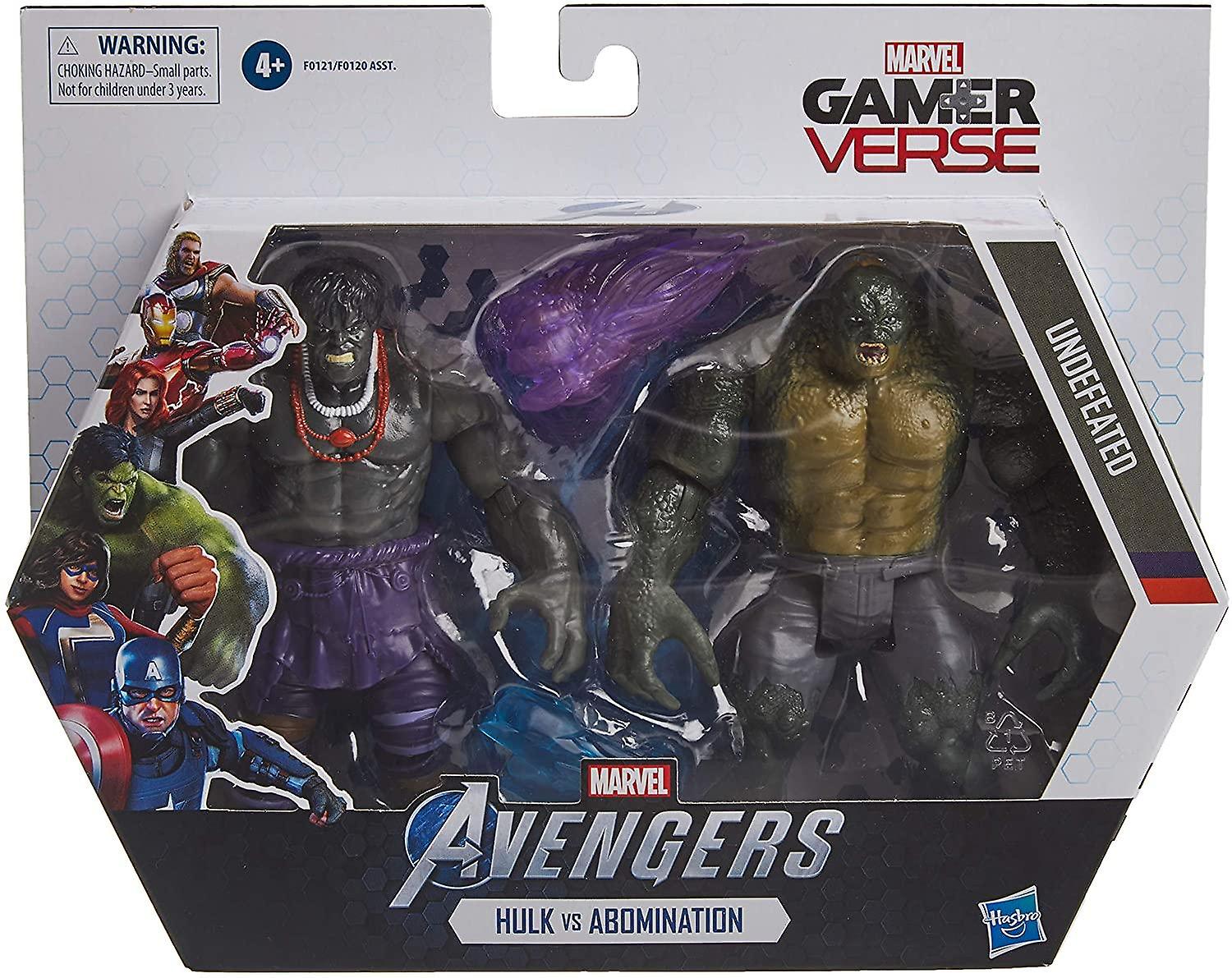 2-Pack Marvel Avengers GamerVerse Hulk vs Abomination Action Figures