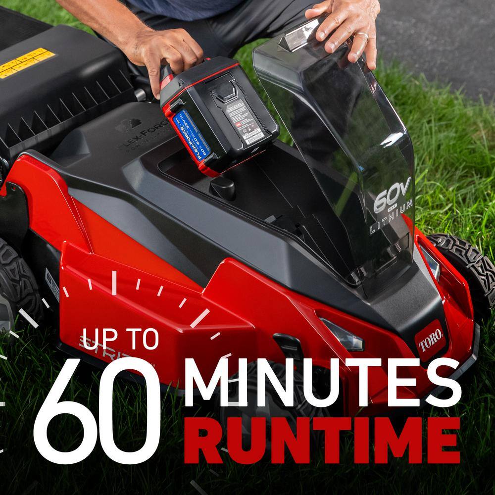 Toro 21621 60V MAX* 21 in. Stripe Self-Propelled Mower - 6.0 Ah Battery/Charger Included