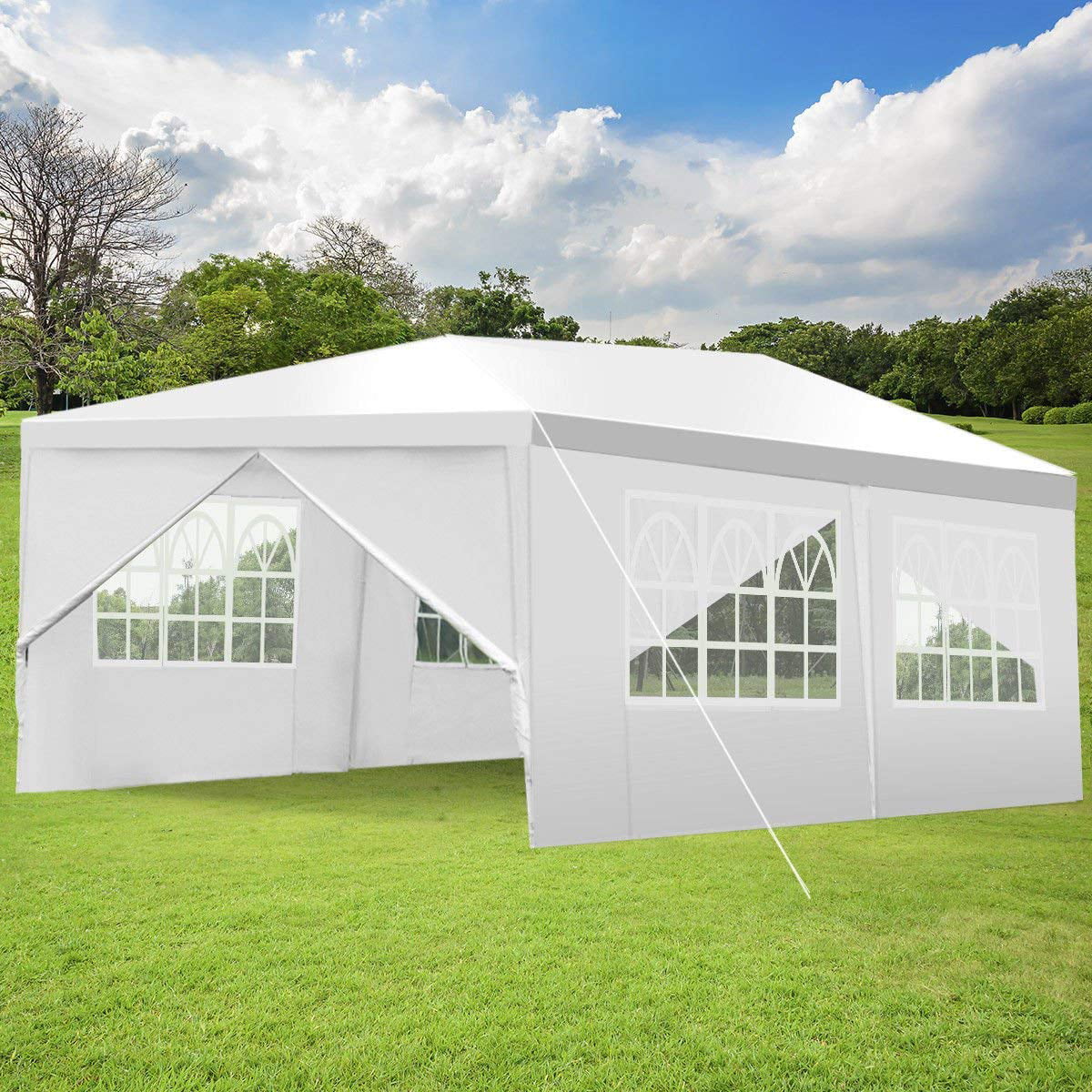 Ktaxon 10'x 20' Party Tent PE Gazebo Wedding Canopy w/6 Sidewalls