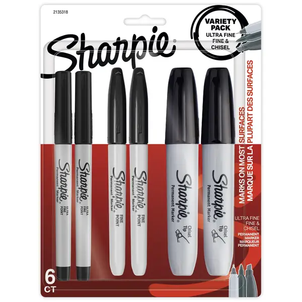 Sharpie 6-Count Permanent Marker Variety Pack