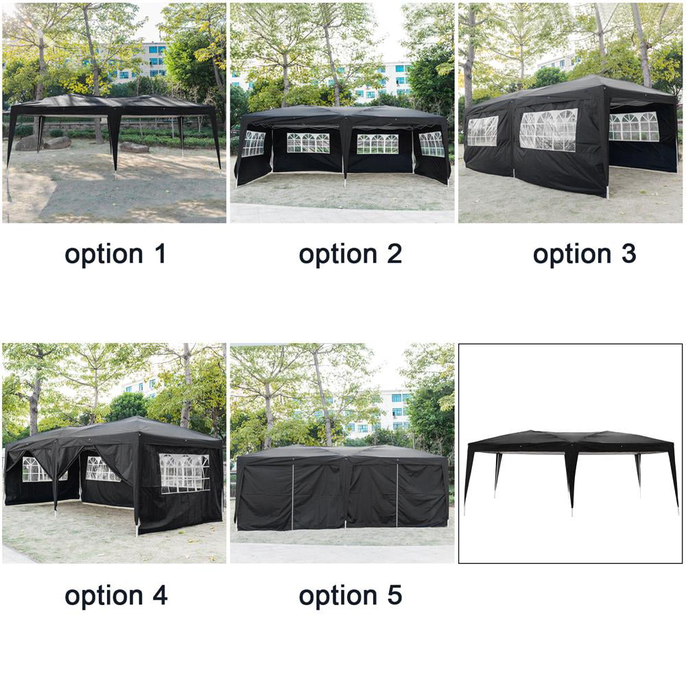 Ktaxon 10'x20' Canopy Wedding Party Tent Pop up Gazebo Black-6