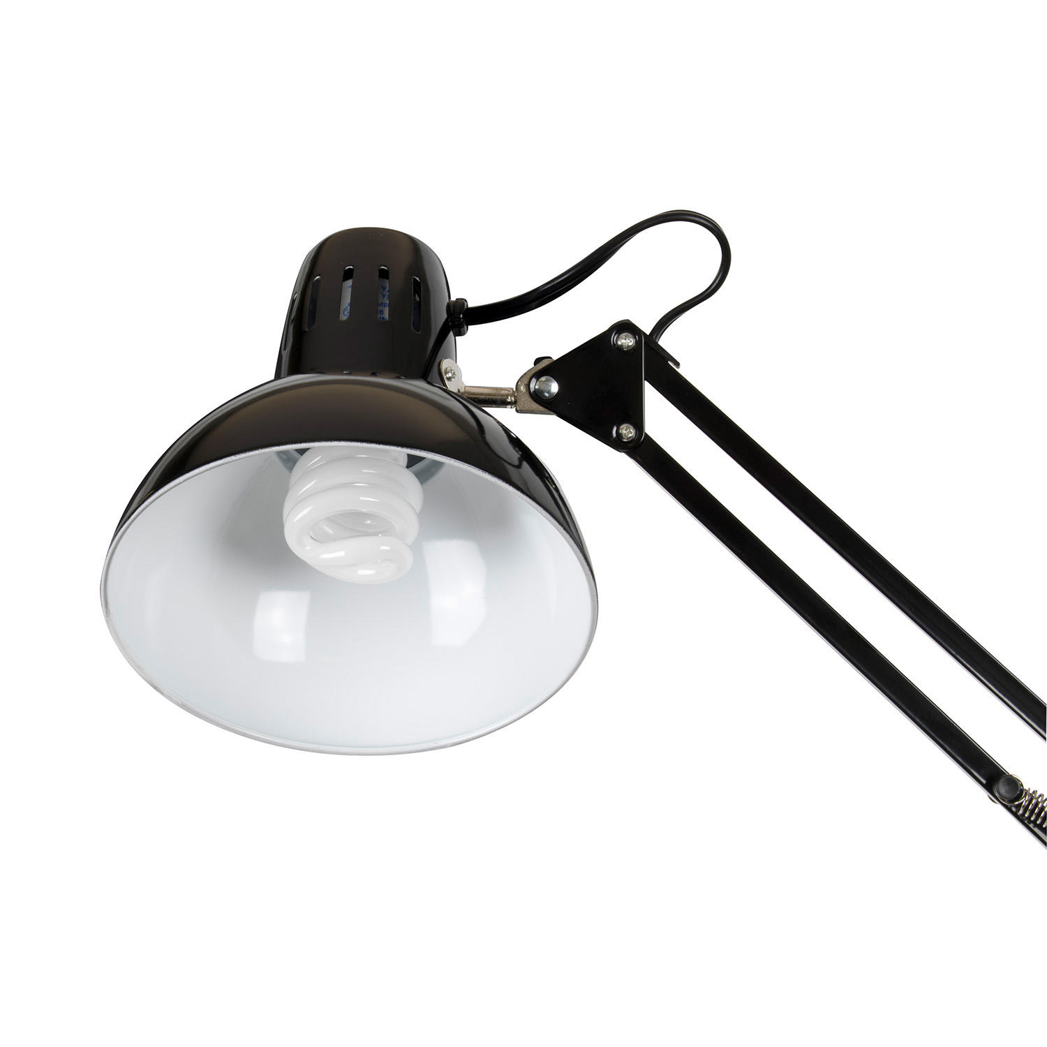 Studio Designs Swing Arm Lamp with 13-watt CFL Bulb， Black