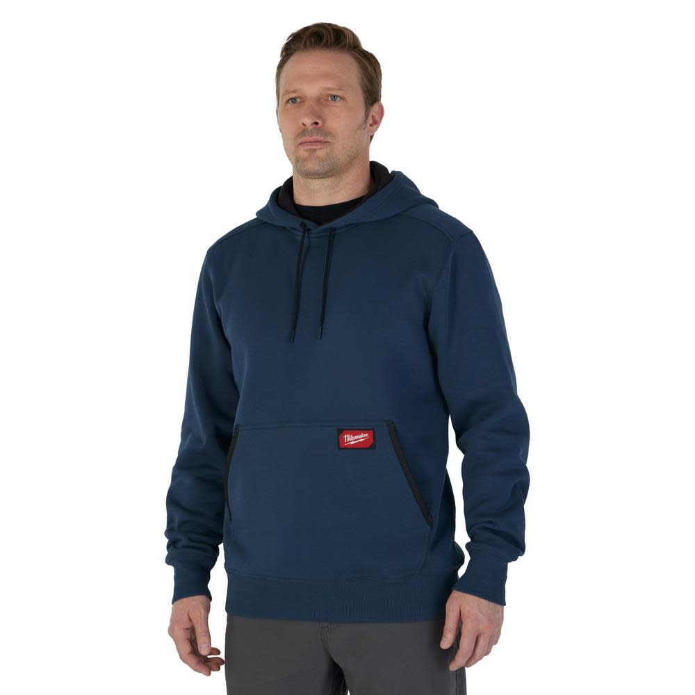 Milwaukee Midweight Pullover Hoodie Blue Small