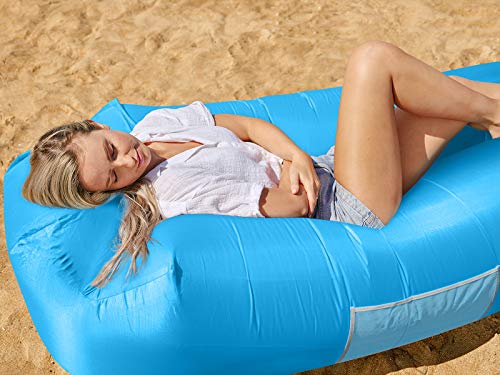 AlphaBeing Inflatable Lounger - Best Air Lounger for Travelling， Camping， Hiking - Ideal Inflatable Couch for Pool and Beach Parties - Perfect Air Chair for Picnics or Festivals