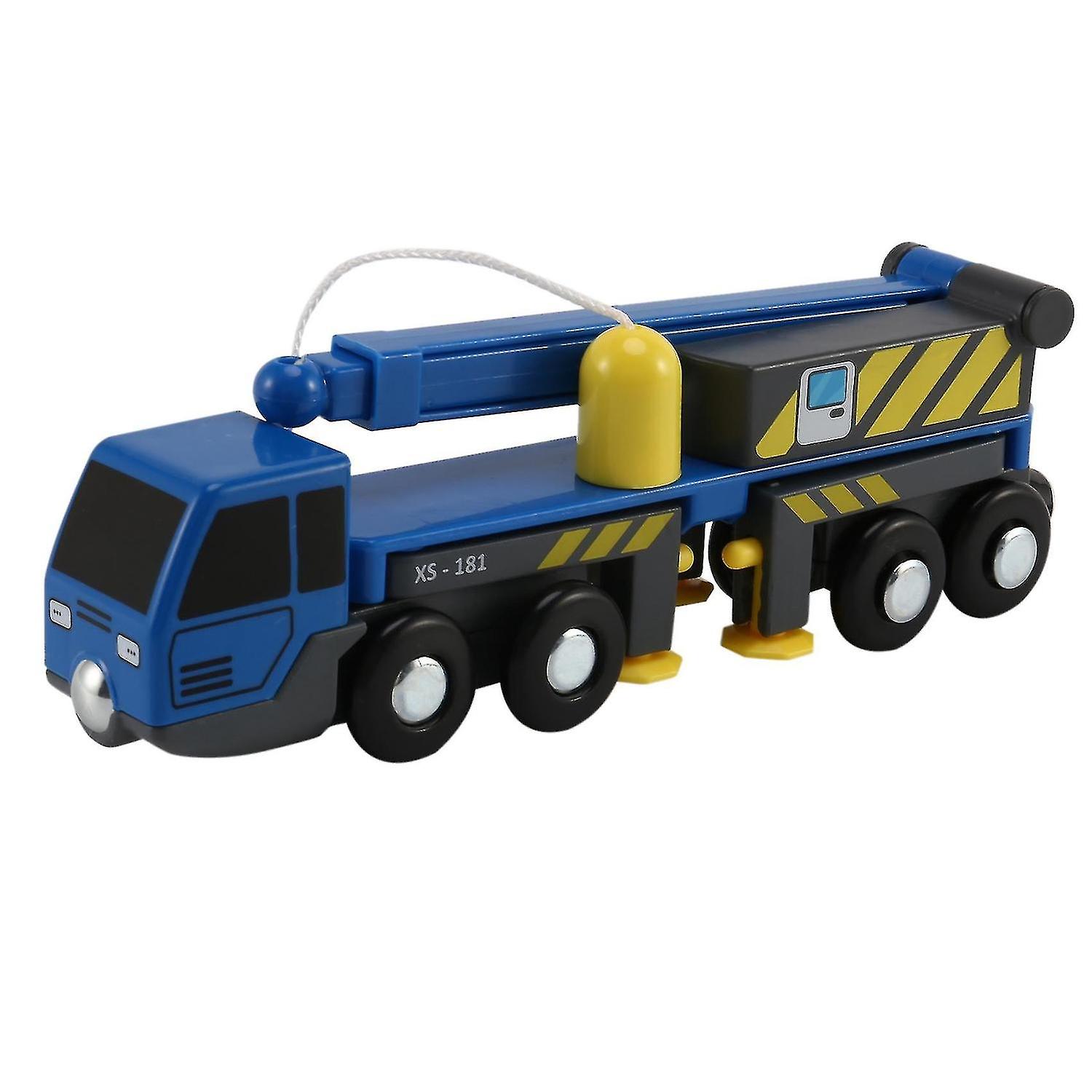 Crane Truck Vheicles Kids Toy Compatible With Wooden Tracks Railway