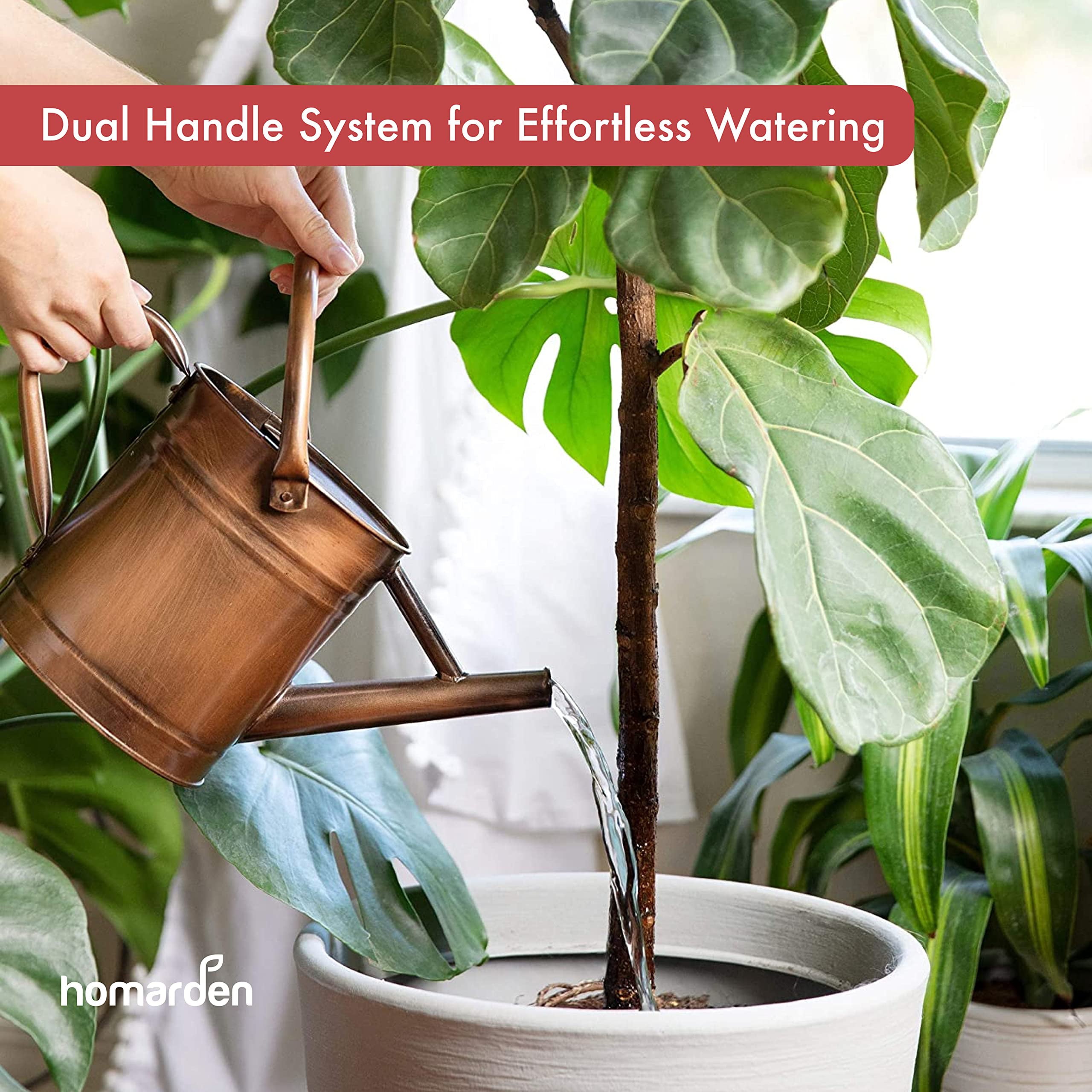 Watering Can - Metal Watering Can With Removable Spout, Perfect Plant Watering Can