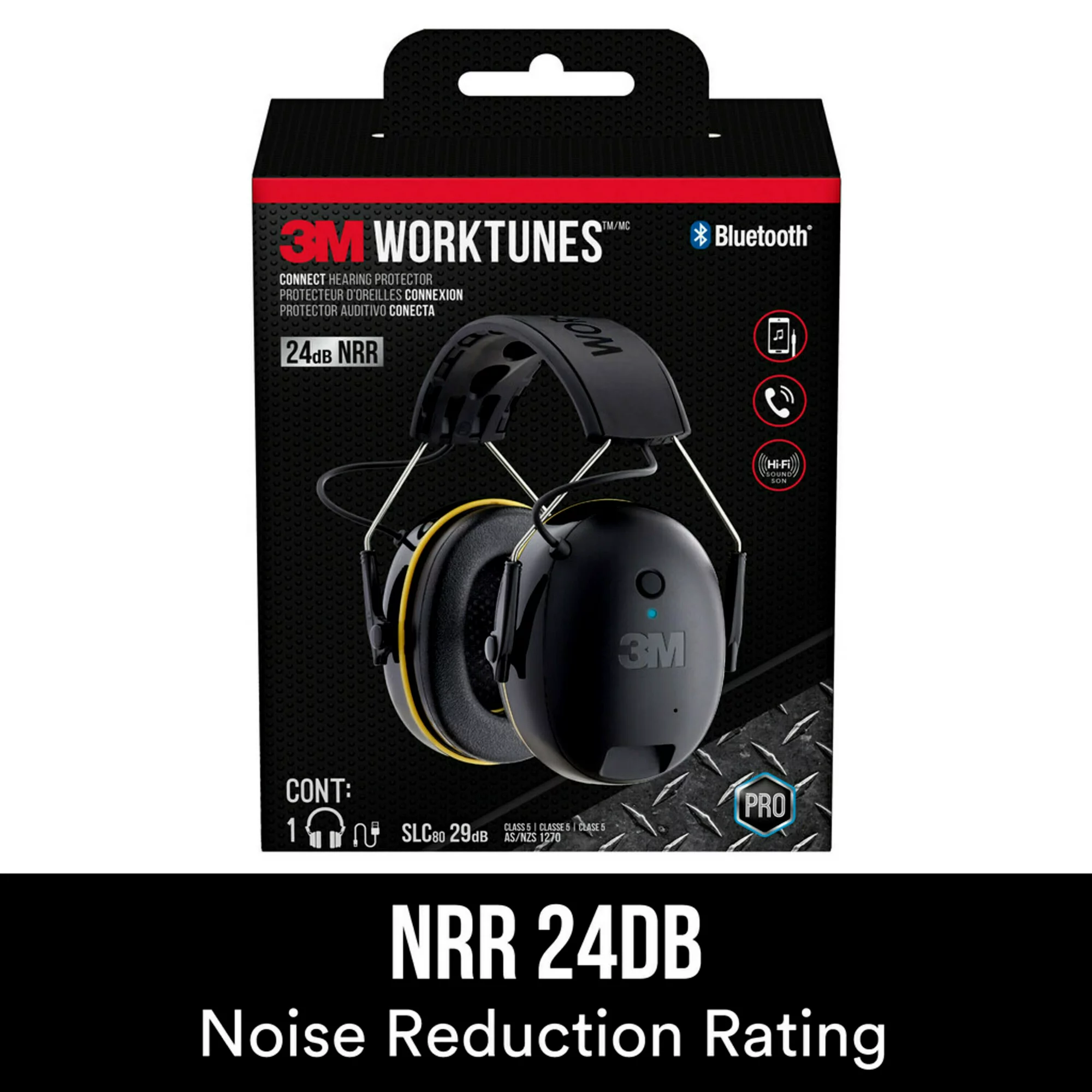 3M 90543H1-DC-PS WorkTunes Connect Hearing Protector， Bluetooth Technology