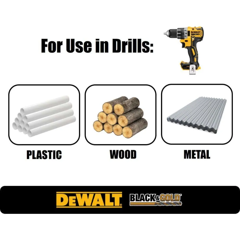 DEWALT Black and Gold Drill Bit Set (15-Piece) DWA1195