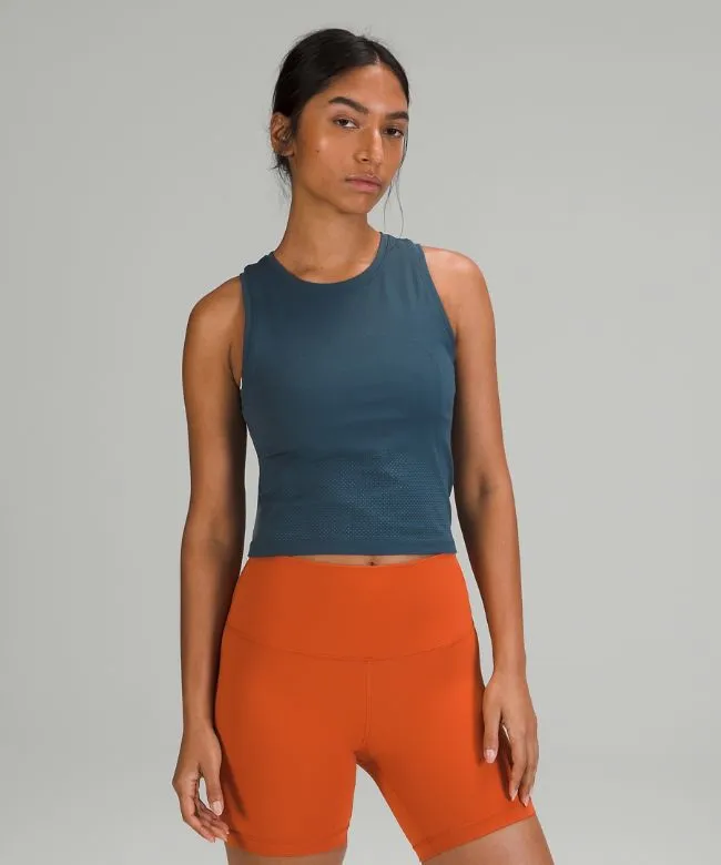 Swiftly High Neck Cropped Tank