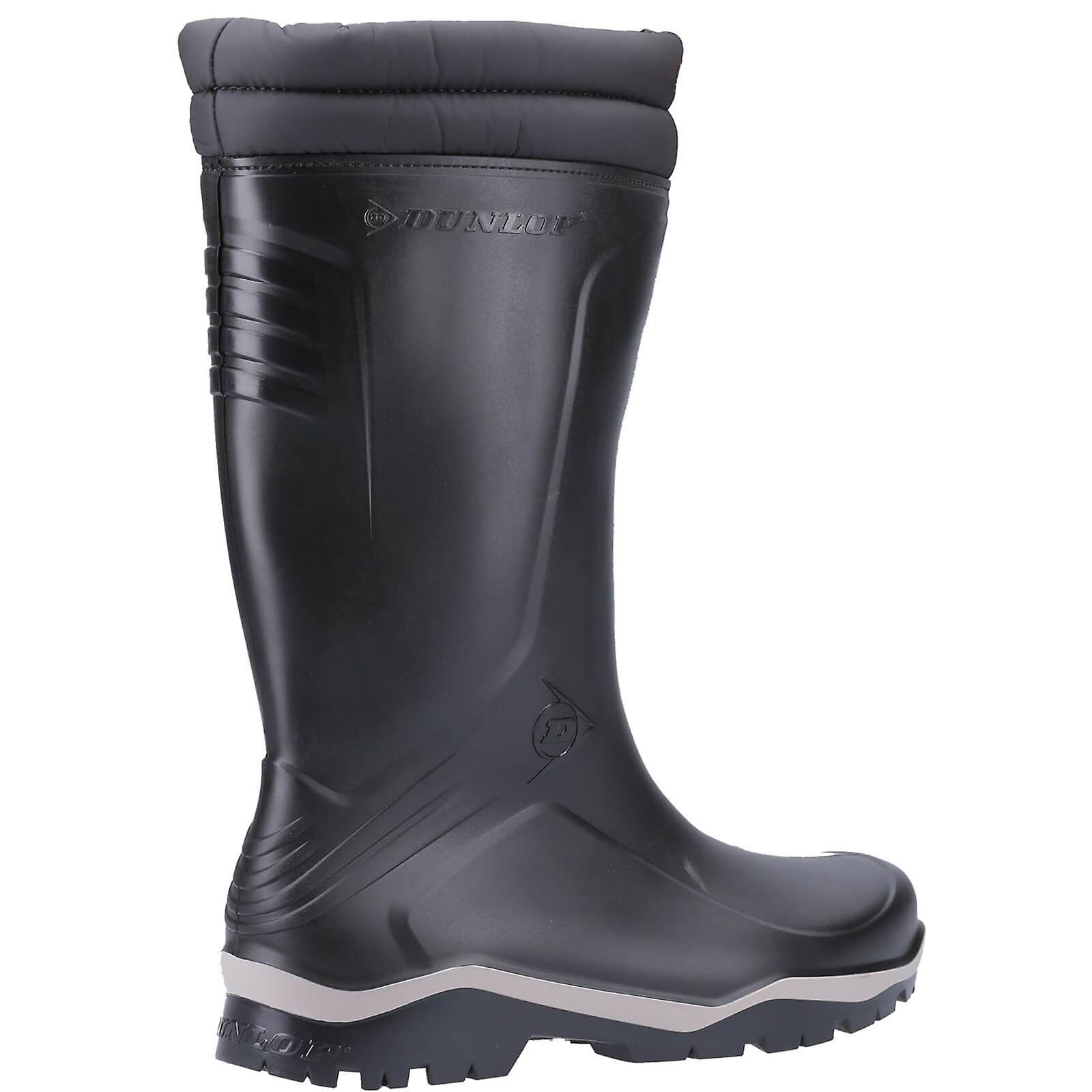 Dunlop blizzard plain rubber wellington boots