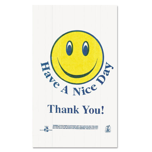 Sweet Paper Smiley Face Shopping Bags | 12.5 microns， 11.5