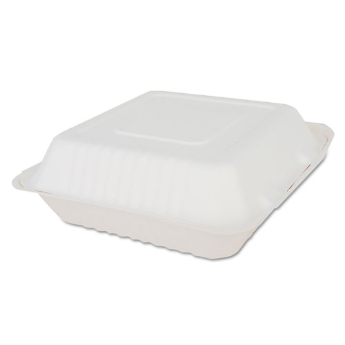 Southern Champion SCT ChampWare Molded-Fiber Clamshell Containers | 9w x 9d x 3h， White， 200