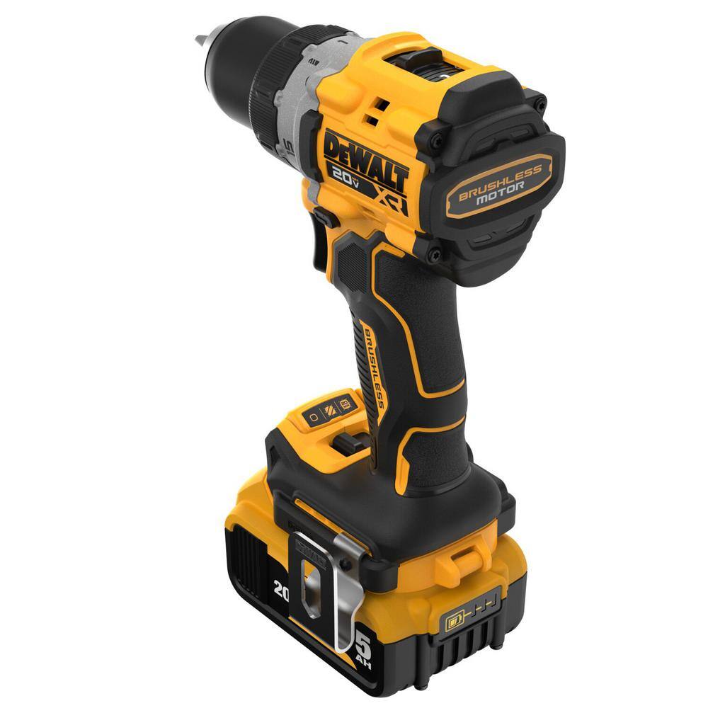 DEWALT DCD800P1 20V MAX XR Lithium-Ion Cordless Compact 1/2 in. Drill/Driver Kit， 20V MAX 5.0Ah Battery， and Charger