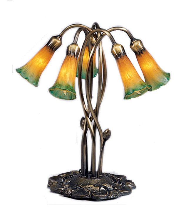 Meyda  14893 Stained Glass /  Table Lamp From The Lilies Collection -