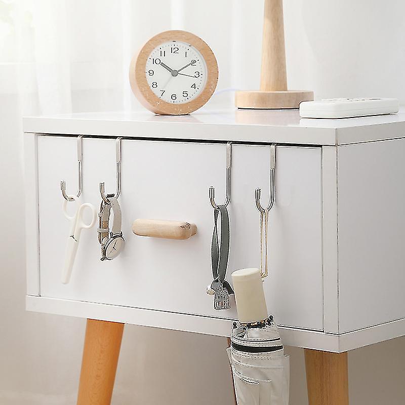 Kitchen And Bathroom Hangers， Cabinet-style Stainless Steel Hooks， Practical Storage Racks Behind The Door