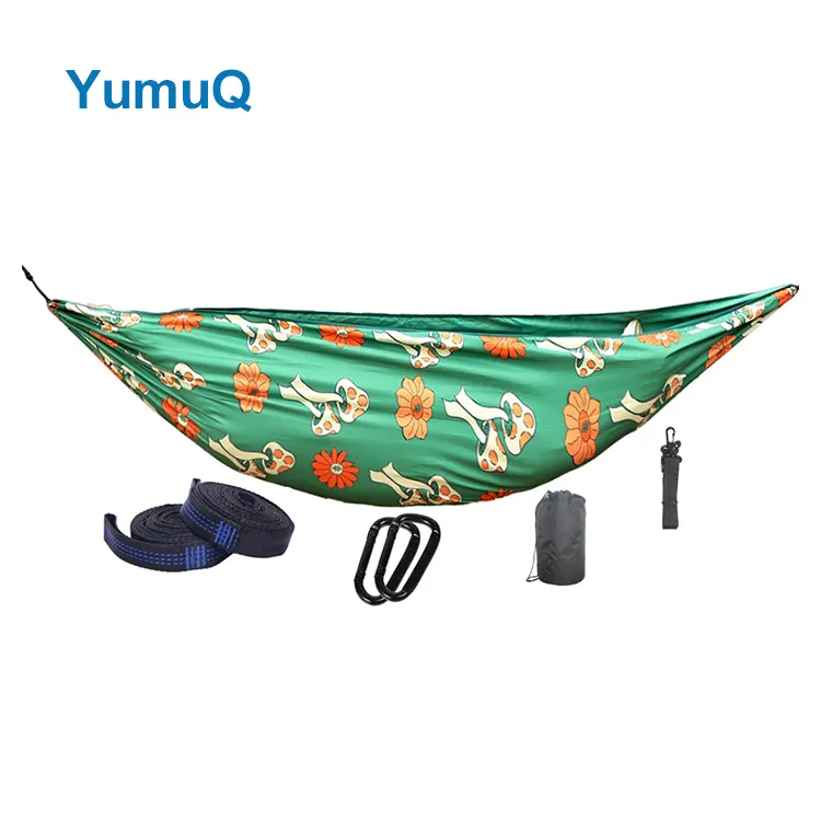 YumuQ 2 in 1 Function Ultra Lightweight 1 2 Person 4 Season Portable Outdoor Camping Hammock With Tree Strap