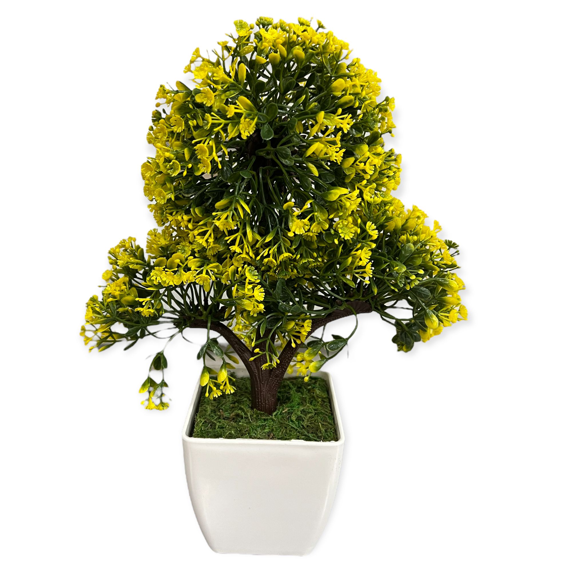 Artificial : Green and Yellow Bonsai with Pot