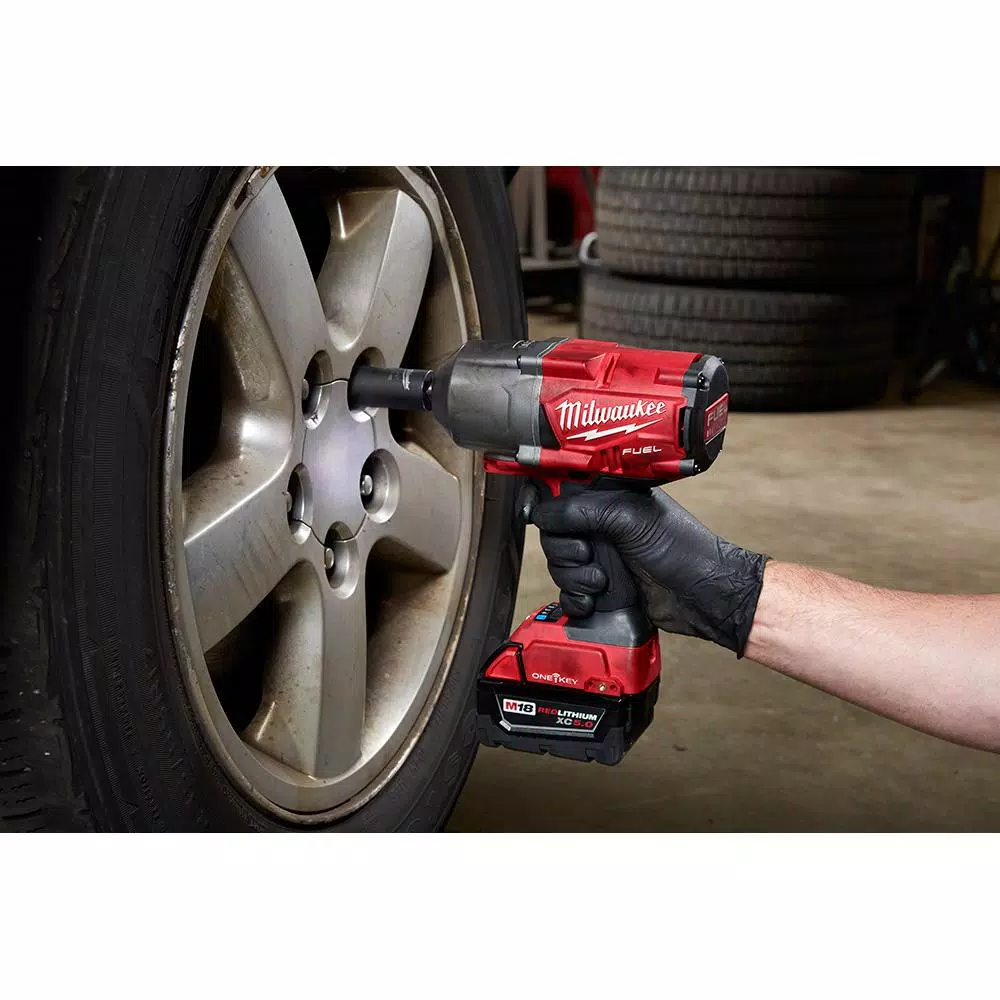 Milwaukee M18 FUEL ONE-KEY 18-Volt Lithium-Ion Brushless Cordless 1/2 in. Impact Wrench with Friction Ring With Protective Boot and#8211; XDC Depot