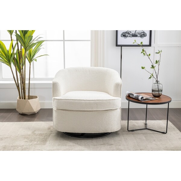 Swivel Accent Chair Lounge Armchair， Beige