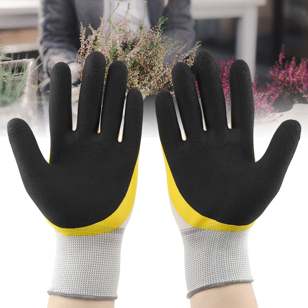 Delaman Gardening Gloves Non-slip Wear Resistant Labor Work Garden Gloves Gauntlet for Man and Woman Handling Yard Cleaning Fishing , 1 Pair