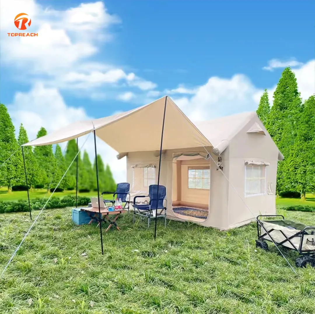Luxury Quick Set Up Air Tent Large Space Oxford Tent Inflatable Camping Tent For 5 8 Persons