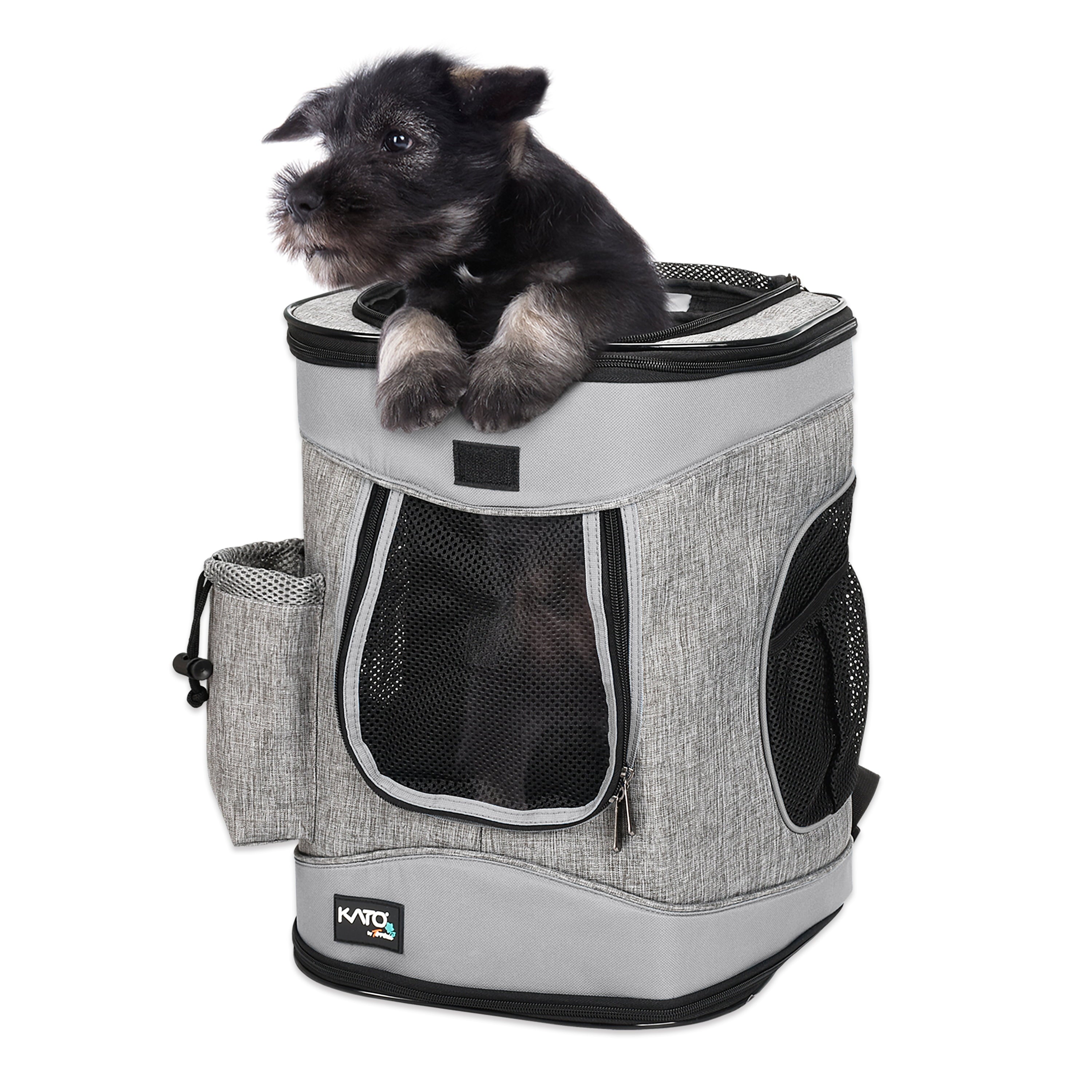 Deluxe Pet Carrier Backpack for Small Cats and Dogs |Two-Sided Entry Airline-Approved， Padded Back Support Travel Carrier for Hiking， Walking， Cycling and Outdoor