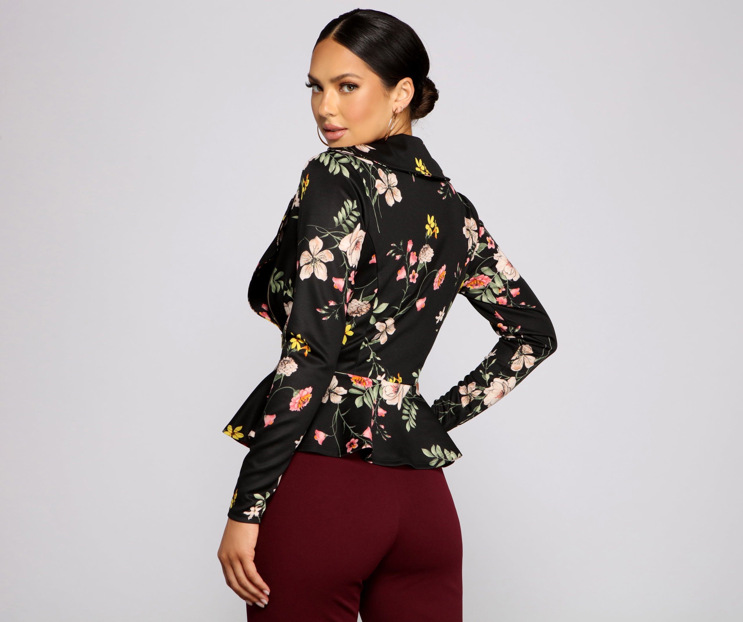 Pep Of Floral Moto Jacket