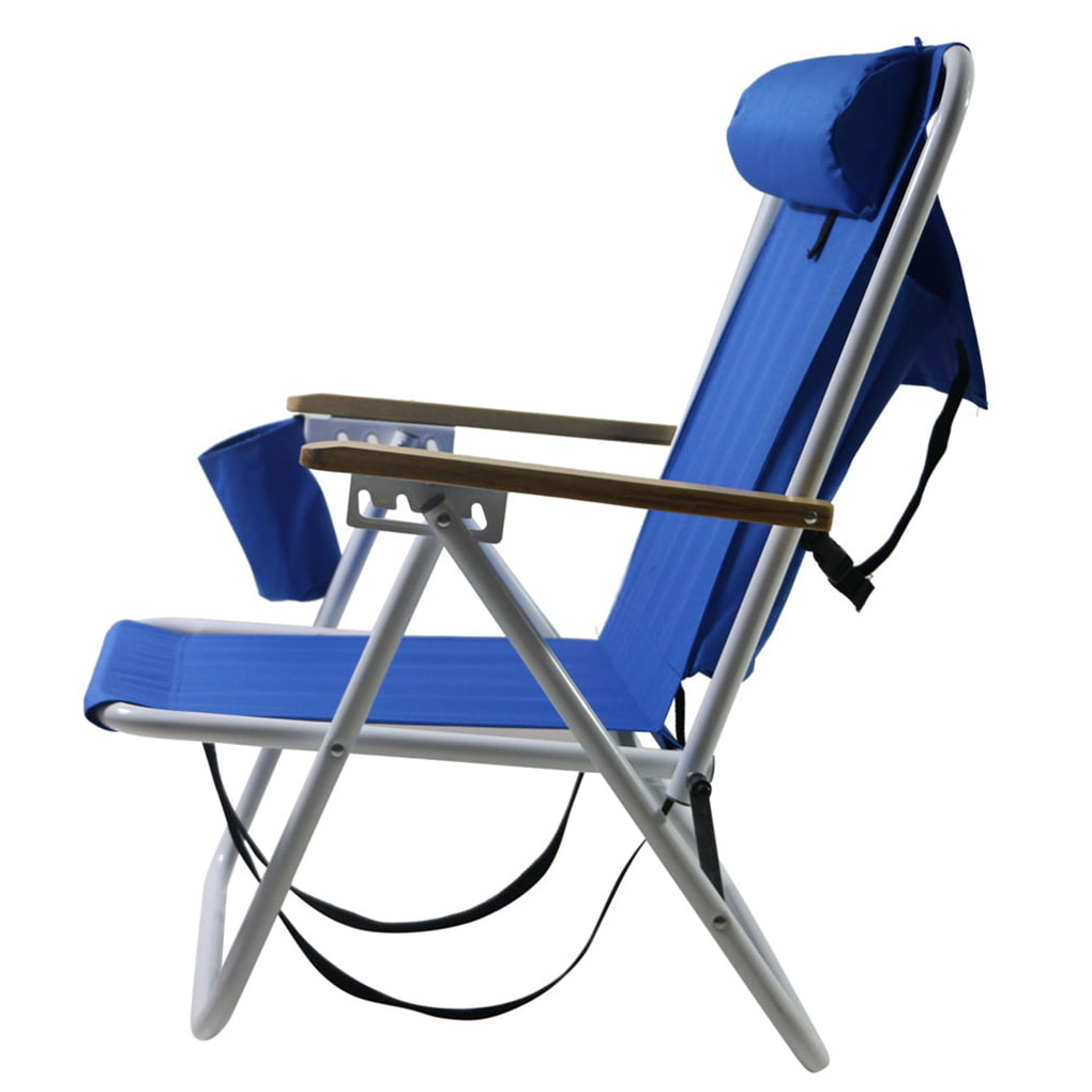 Portable Folding Fishing Chair Outdoor Camping Leisure Picnic Back Beach Adjustable Headrest Chair