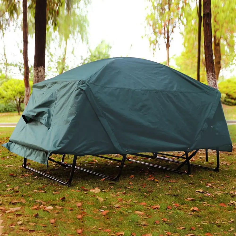 Waterproof Doule Layers Off Ground Camping Folding Tent Moistureproof Fishing Sleeping Tent Cot Foldable Camping Cot Tent