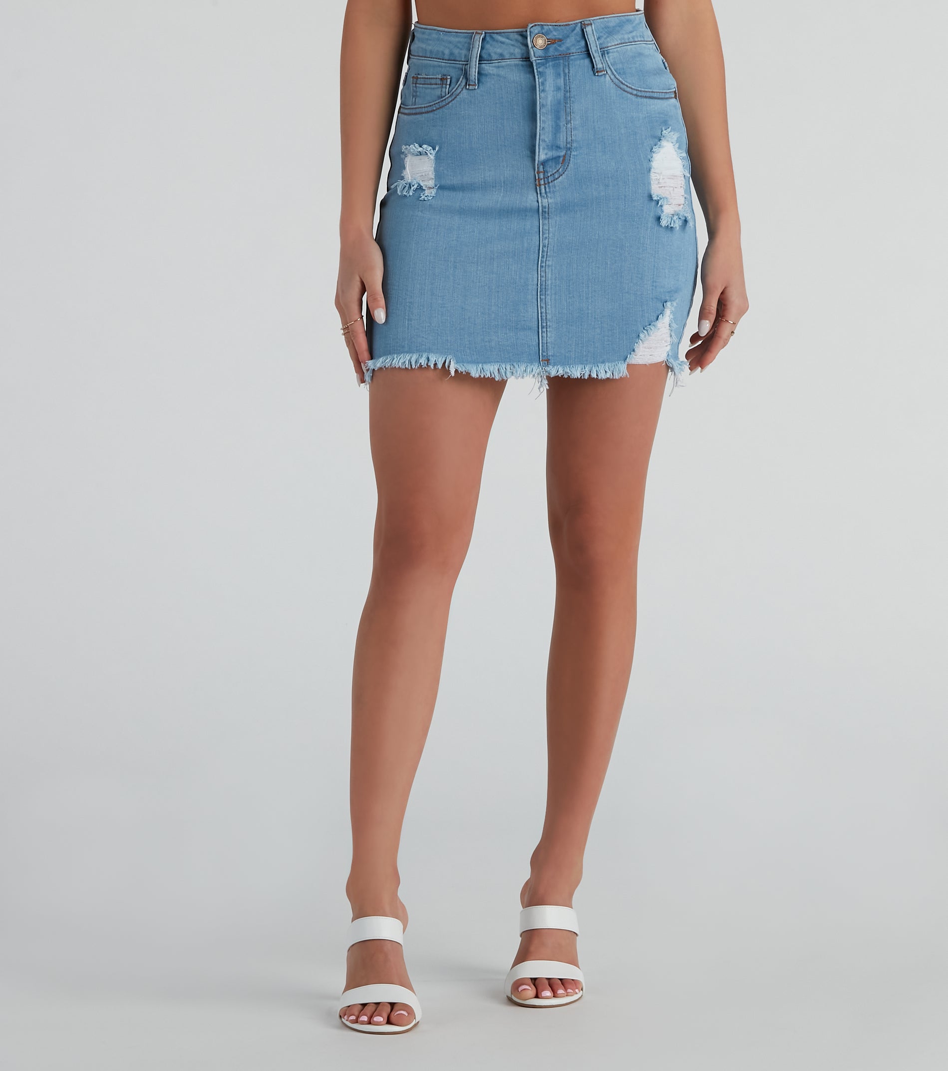 Ally High-Rise Denim Mini Skirt by Windsor Denim