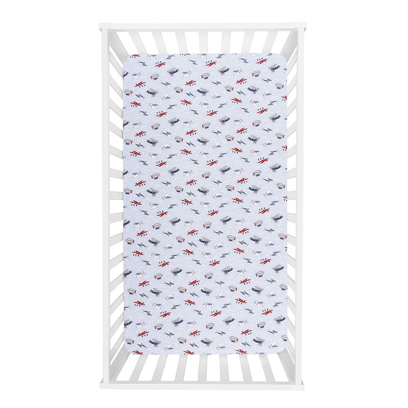 Trend Lab Adventure Awaits Sky Traveler Flannel Fitted Crib Sheet