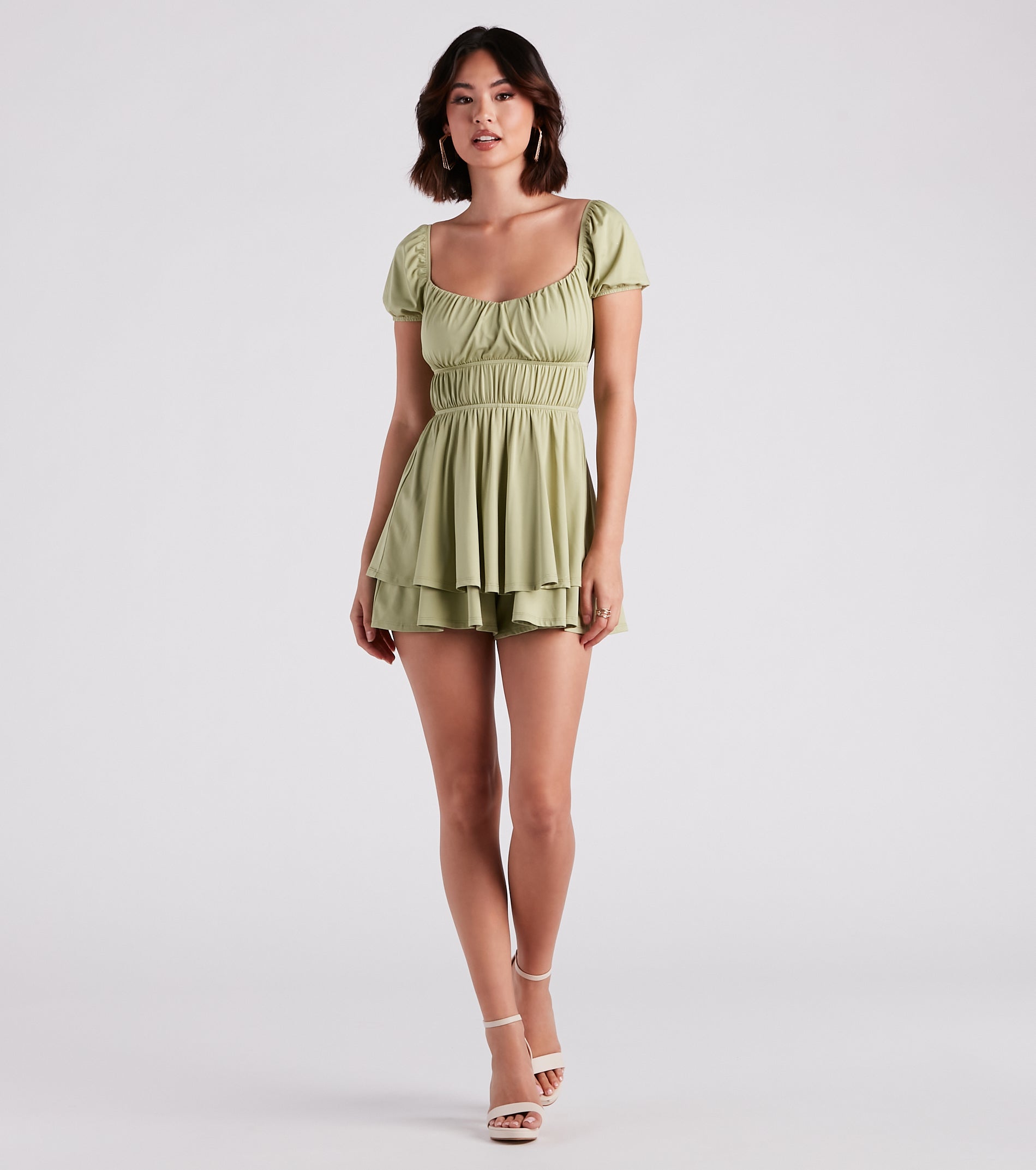Flirty Style Ruched Romper
