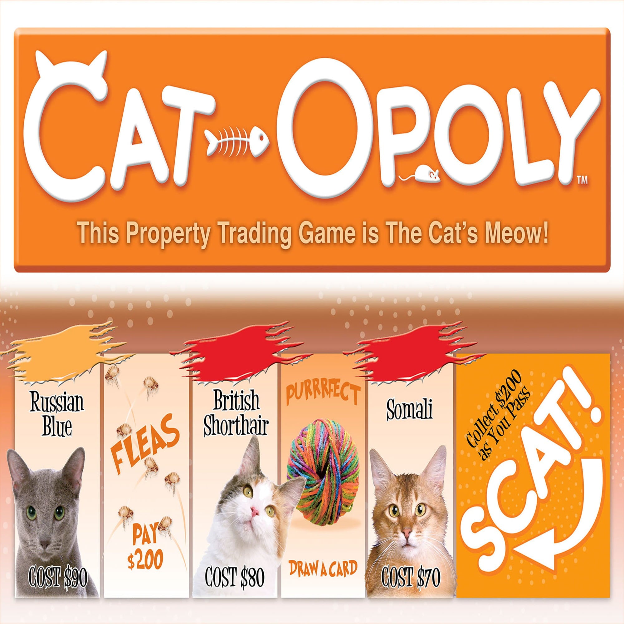 Late for the Sky Cat-Opoly Board Game