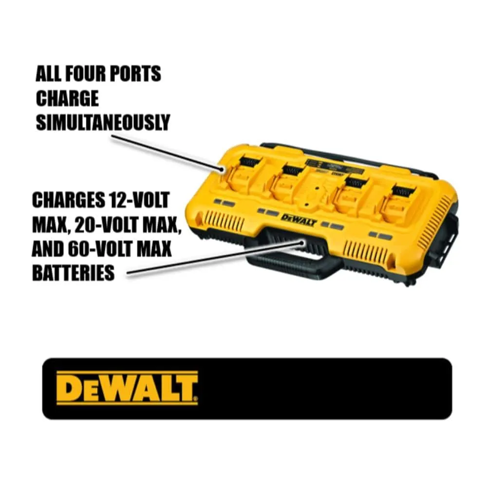 DEWALT 12V/20V/60V MAX 4-Port Lithium-Ion Battery Charger DCB104
