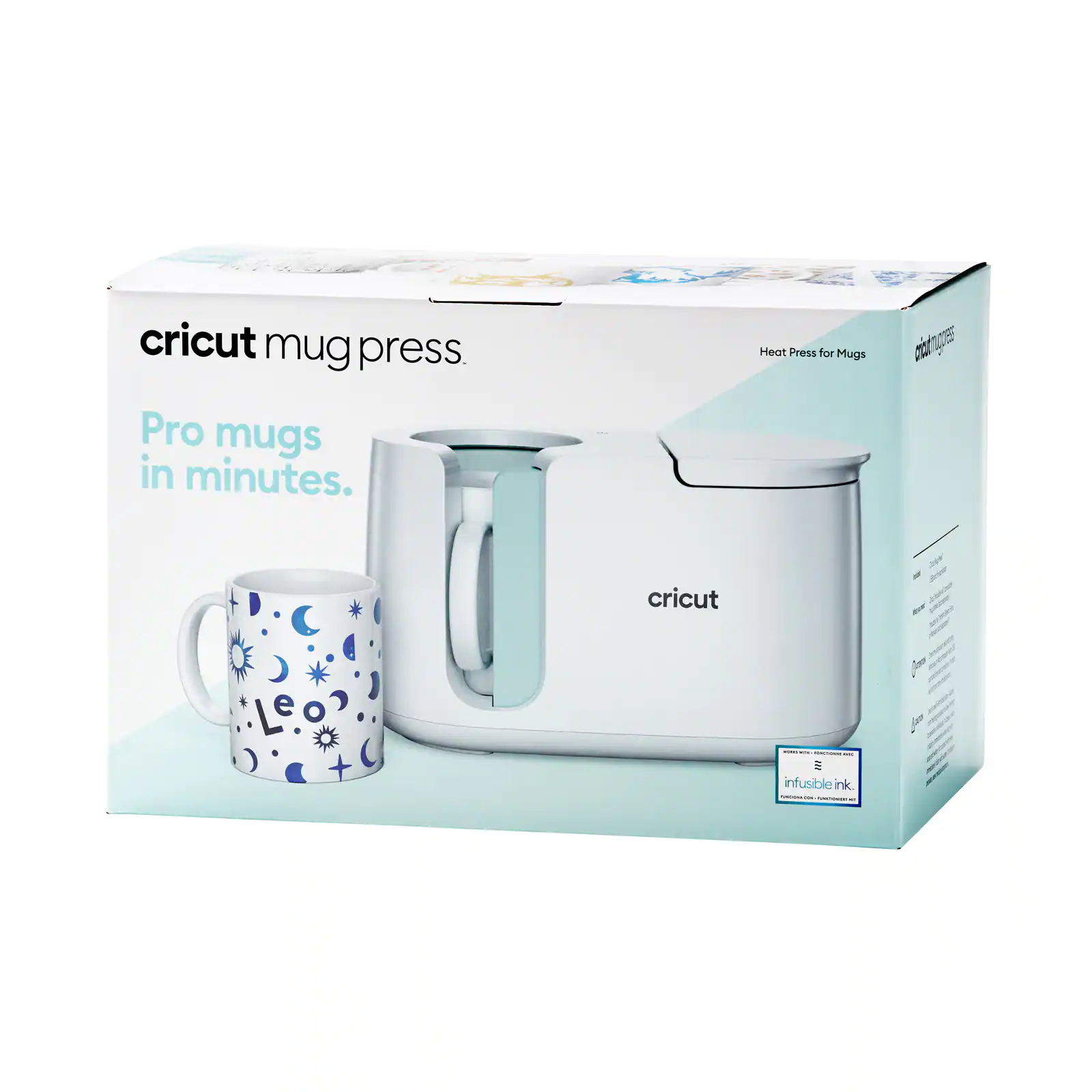 Cricut Mug Press US， Heat Press for Sublimation Mug Projects， One-Touch Setting， For Infusible Ink Materials and Mug Blanks 11 oz - 16 oz (Sold Separately)， Includes Auto-Off Safety Feature