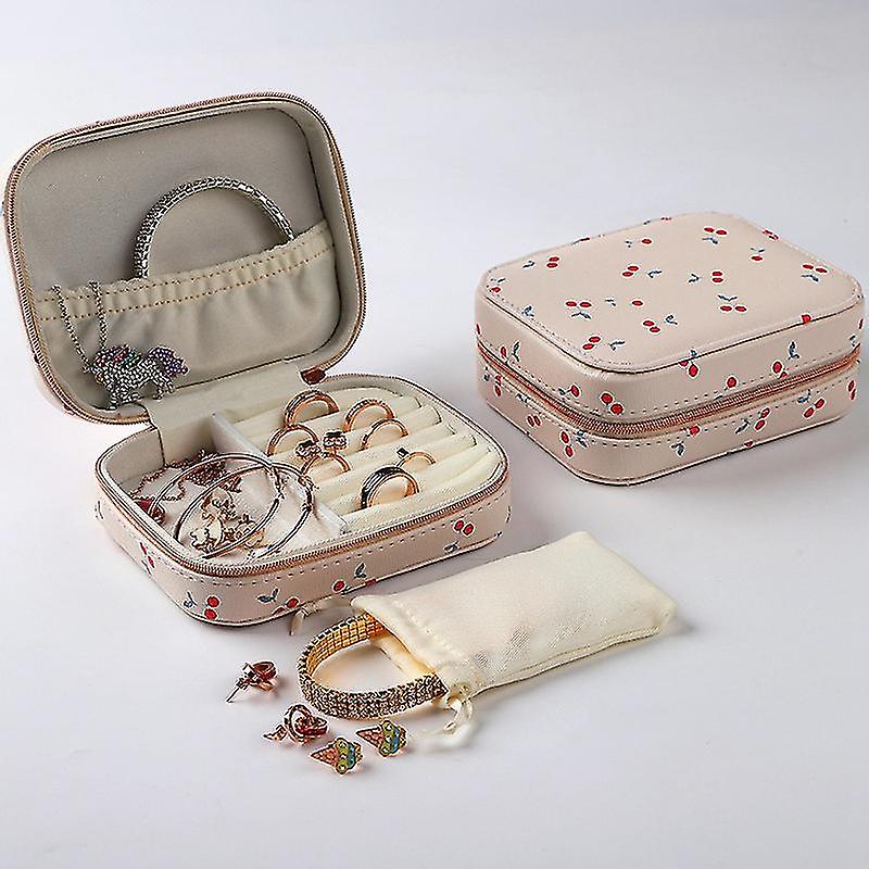 Portable Jewelry Box Zipper Storage Organizer Jewelry Holder Packaging Display Travel Jewelry Case