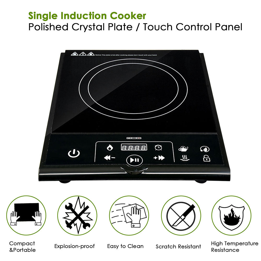Yescom Electric Cooktop Touch Control Single Induction 11 in.
